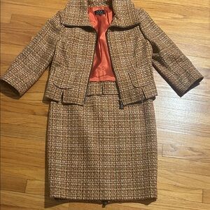 David Meister Multicolor Tweed suit